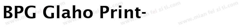 BPG Glaho Print字体转换
